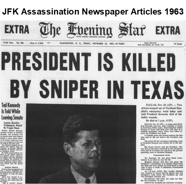 1963 Newspaper Articles on JFK Assassination