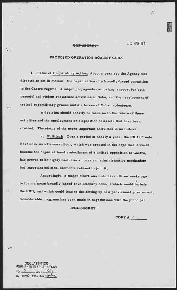 Bay of Pigs CIA - NSC - State Department Files - Image 2