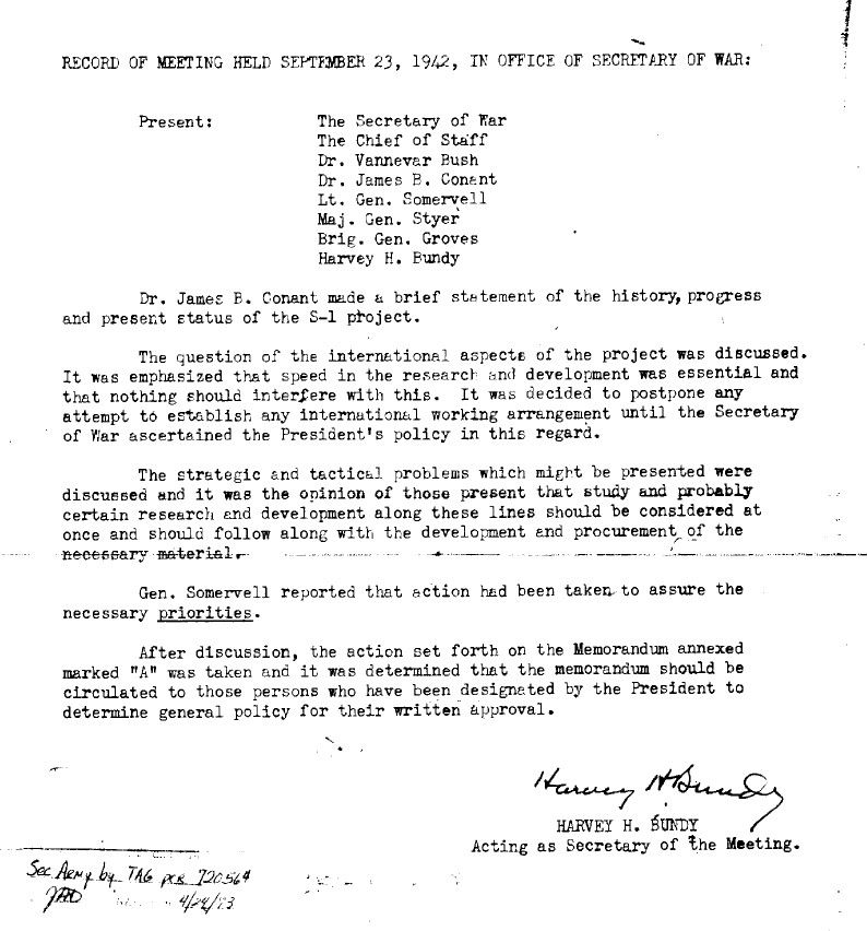 Harrison-Bundy Files on Atomic Bomb Development, War Department - Image 3