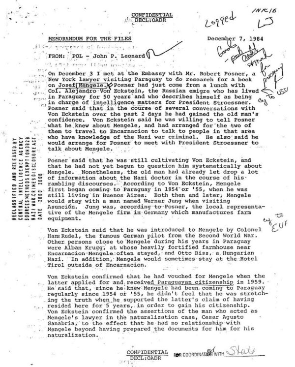 Josef Mengele CIA Files - Image 3