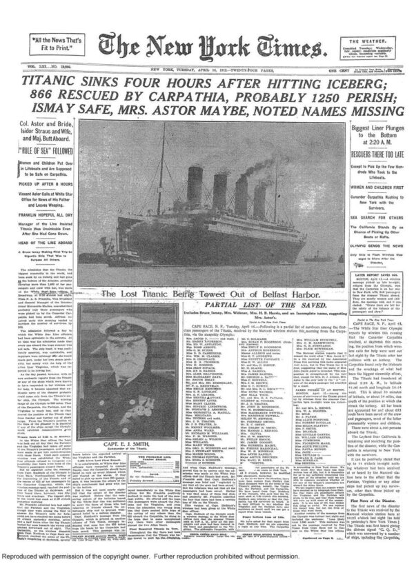 Titanic Disaster: Newspaper Articles (1912-1922) - Image 10