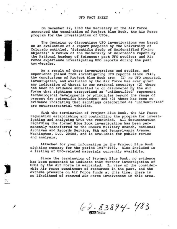 UFO Sightings Reporting FBI Files - Image 3