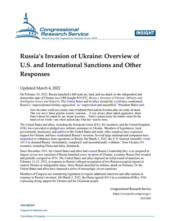 Ukraine - U.S. & Russia Relations: CRS Briefing Book 2004-2022 - Image 5