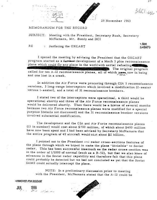 A12 CIA Spy Plane: Lockheed Blackbird Project Oxcart Files - Image 3