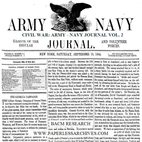Civil War: Army Navy Journal & Gazette Volume 2