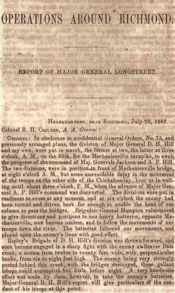 Civil War Confederate Army of Northern Virginia Operations Reports - Image 2
