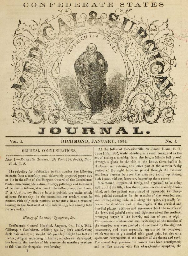 Civil War Confederate States Medical and Surgical Journal (1864 - 1865)