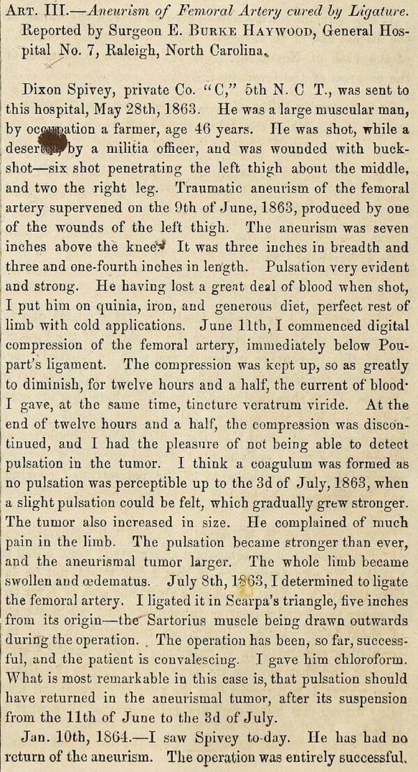 Civil War Confederate States Medical and Surgical Journal (1864 - 1865) - Image 2