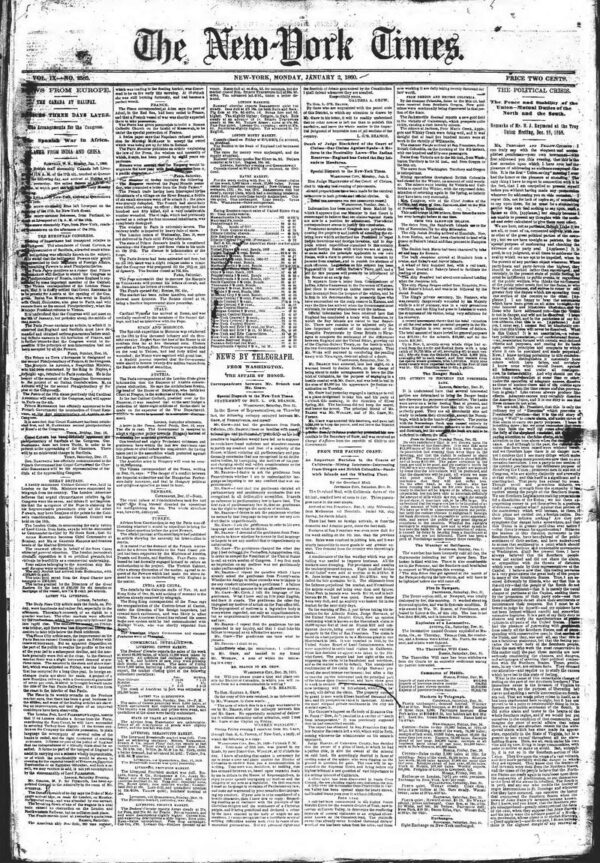 Civil War: New York Times 1860 - Image 2