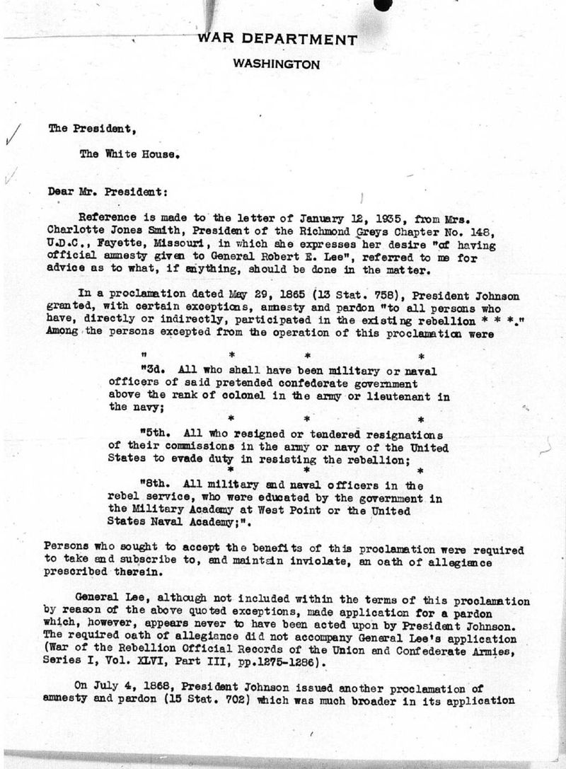 Civil War: Robert E. Lee United States War Department Files - Image 5