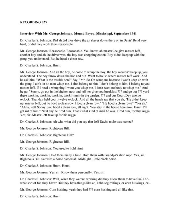 Audio Recordings of Formerly Enslaved African Americans - Image 3
