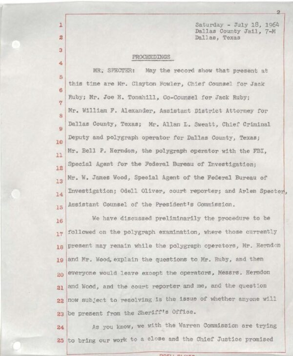 JFK Assassination Jack Ruby Warren Commission Vertical Files - Image 3
