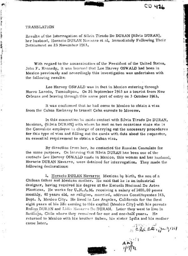 John F. Kennedy Assassination: CIA Reports