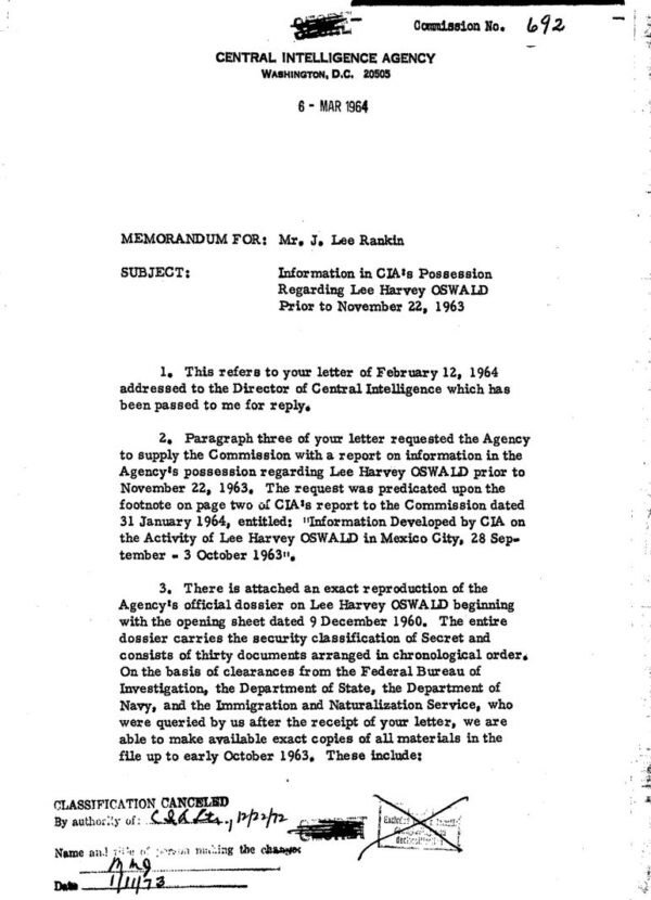 John F. Kennedy Assassination: CIA Reports - Image 3