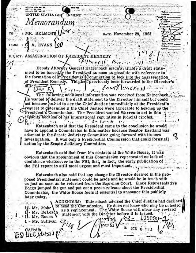 John F Kennedy Assassination Warren Commission FBI Files - Image 3