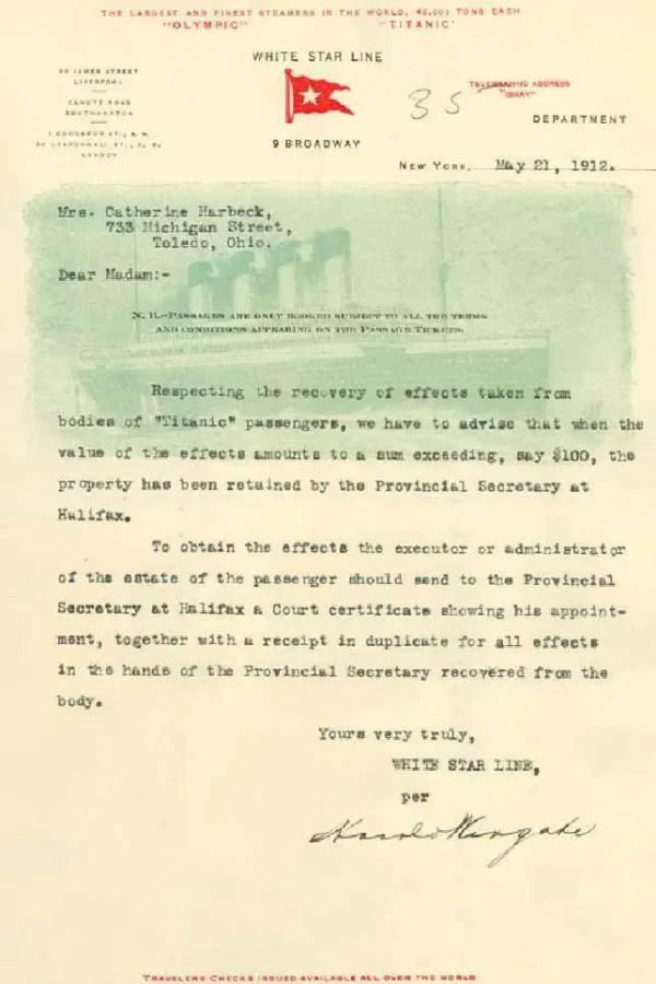Titanic Disaster Historical Documents Archive - Image 2