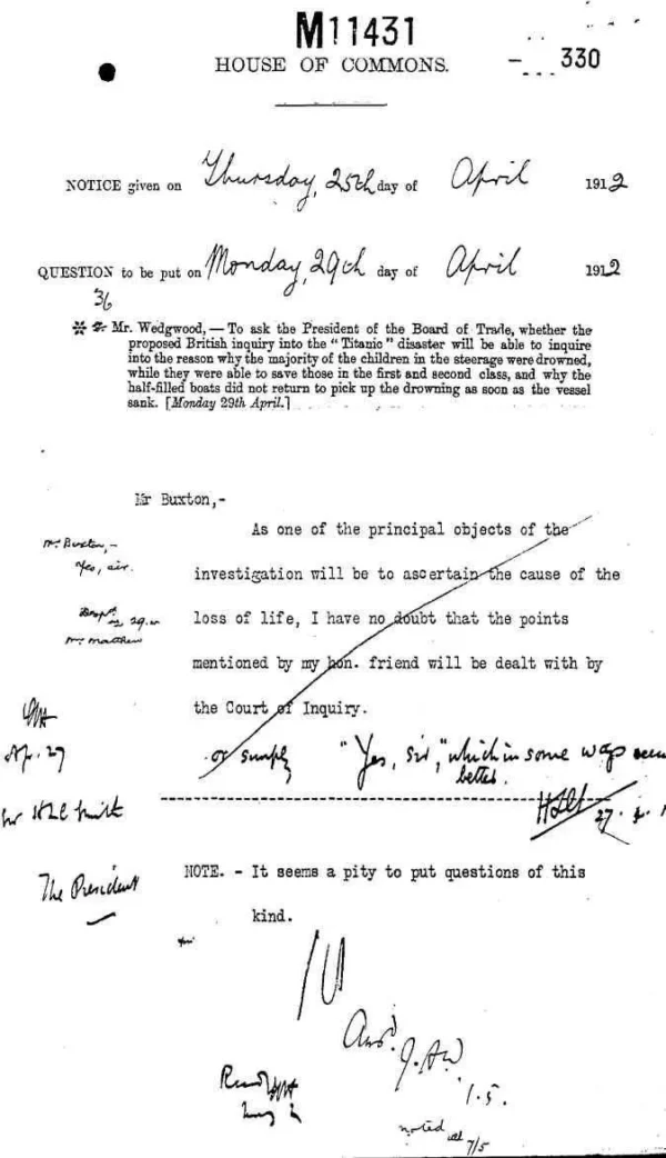 Titanic Disaster Historical Documents Archive - Image 3