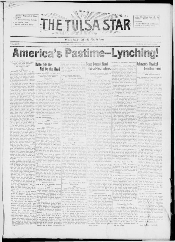 Tulsa Oklahoma African American Newspaper Tulsa Star 1913-1921 - Image 4