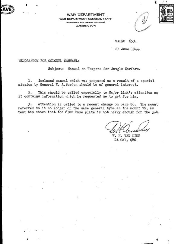 World War II Manual on Weapons for Jungle Warfare (1944) - Image 2