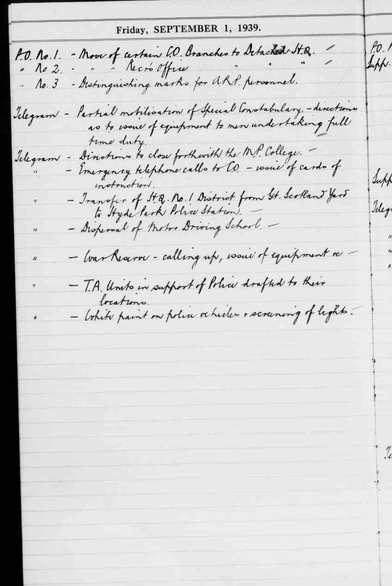 World War II: Scotland Yard War Diary from 1939 to 1945 - Image 2