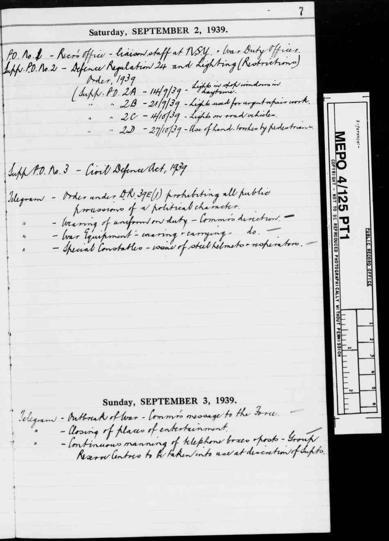 World War II: Scotland Yard War Diary from 1939 to 1945 - Image 3