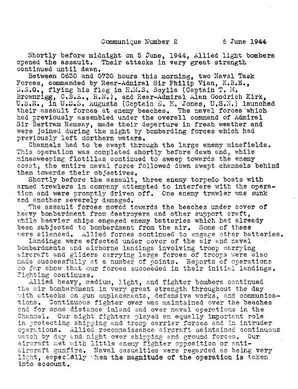 World War II: Communiqués from the Supreme Headquarters Allied Expeditionary Force - Image 2