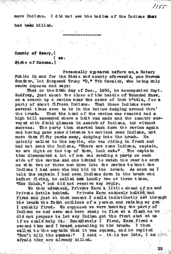 Wounded Knee Massacre: 1890-91 U.S. Army Reports - Image 2