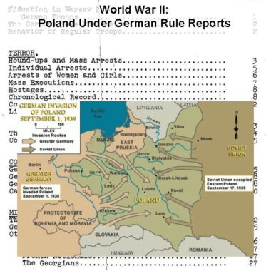 Poland Under German Rule Reports
