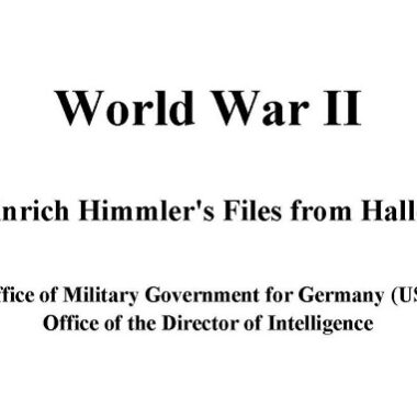 WWII US Military Summary of Heinrich Himmler