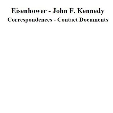 eisenhower-john-f-kennedy-correspondences