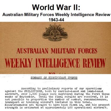 world-war-ii-australian-military-forces-weekly-intelligence-review-1943-44
